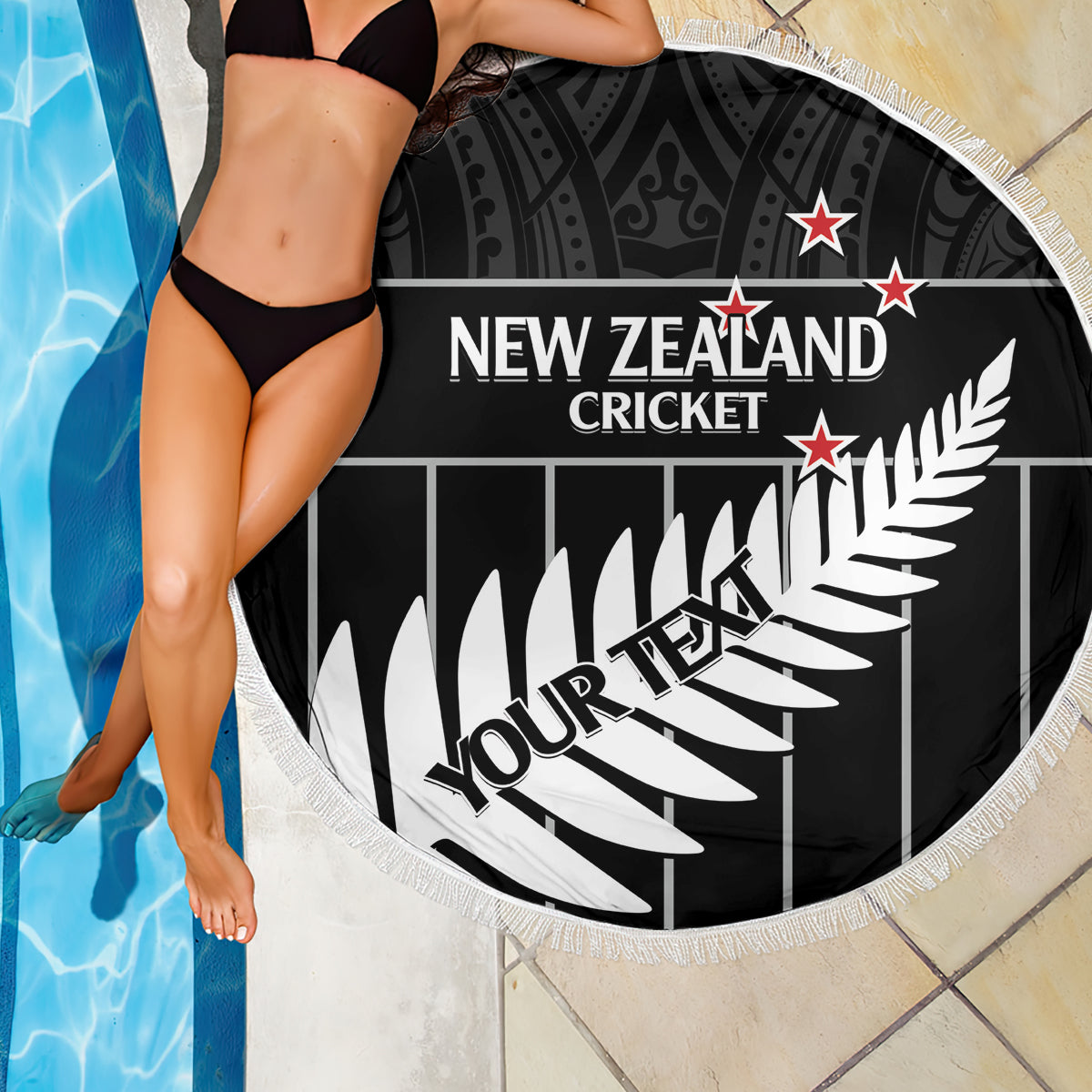 Matariki Paua Shell Neuseeland Stranddecke Haka Tanz in der Sternennacht LT01