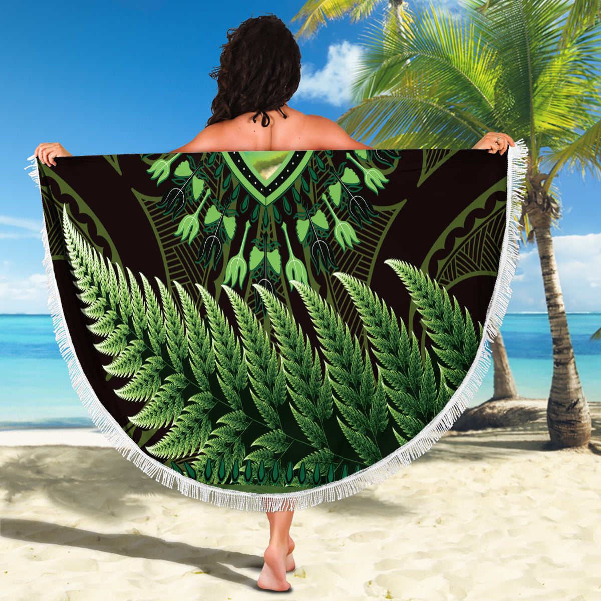 Benutzerdefinierte Toa Samoa Rugby Stranddecke Samoan Krieger Ula Fala Tribal Muster LT03