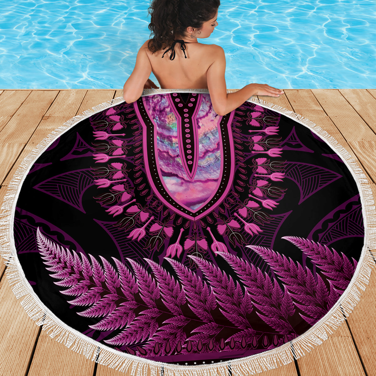 Benutzerdefinierte Papua-Neuguinea Rugby Stranddecke Paradiesvogel und Hibiskus polynesischen Muster gelb Farbe LT03