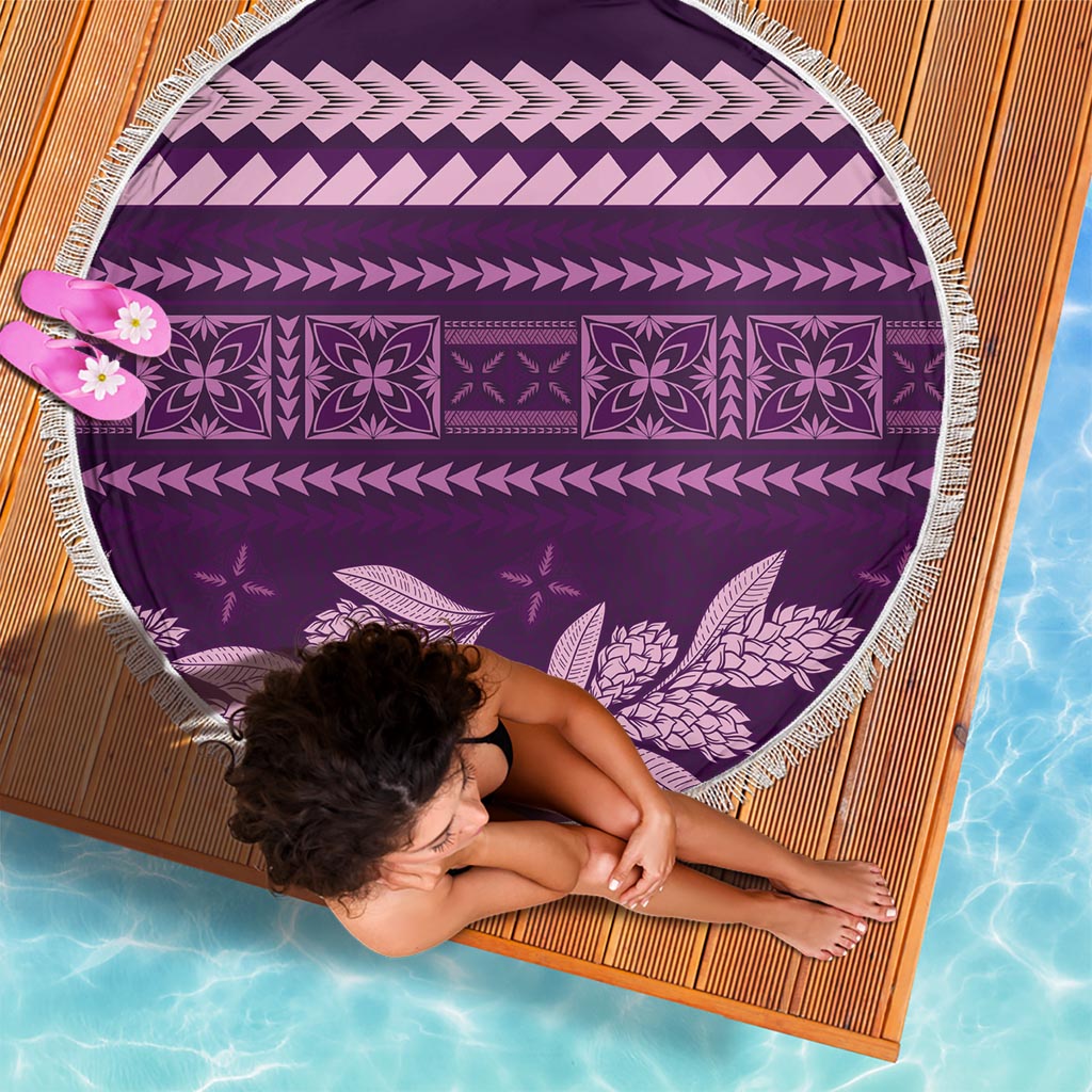 Hawaii Tropische Blumen und Blätter Stranddecke xxl Tapa Muster Graustufenmodus LT03