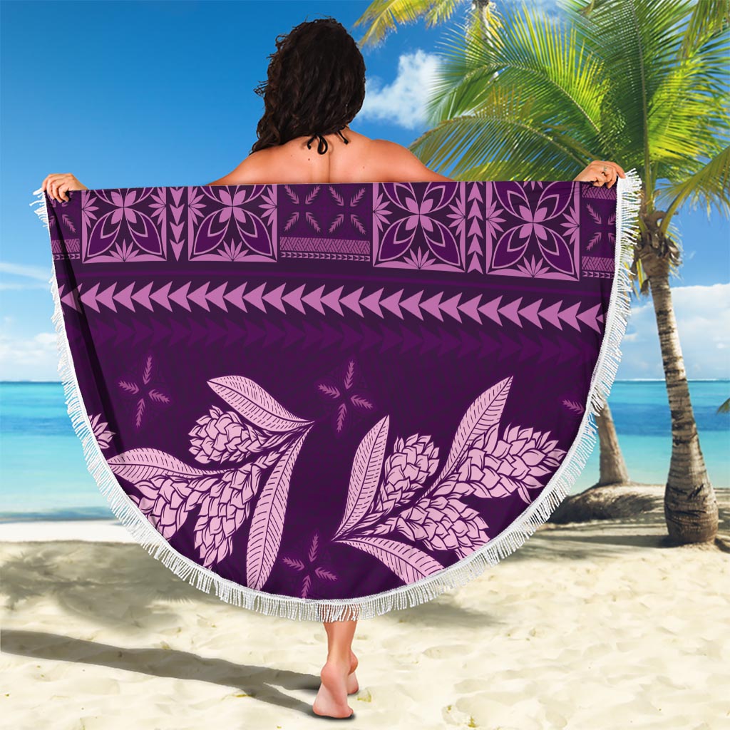 Hawaii Tropische Blumen und Blätter Stranddecke xxl Tapa Muster Graustufenmodus LT03