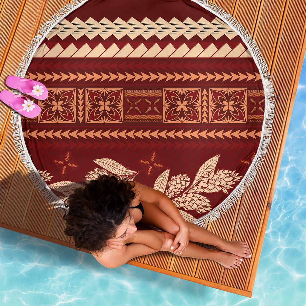 Hawaii Tropische Blumen und Blätter Stranddecke xxl Tapa Muster Weiß Mode LT03