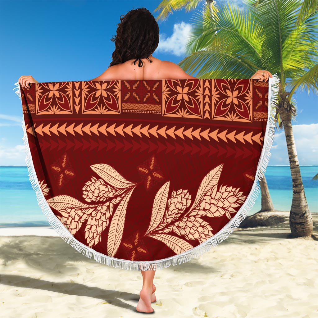 Hawaii Tropische Blumen und Blätter Stranddecke xxl Tapa Muster Weiß Mode LT03