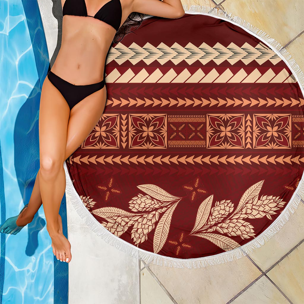 Hawaii Tropische Blumen und Blätter Stranddecke xxl Tapa Muster Weiß Mode LT03