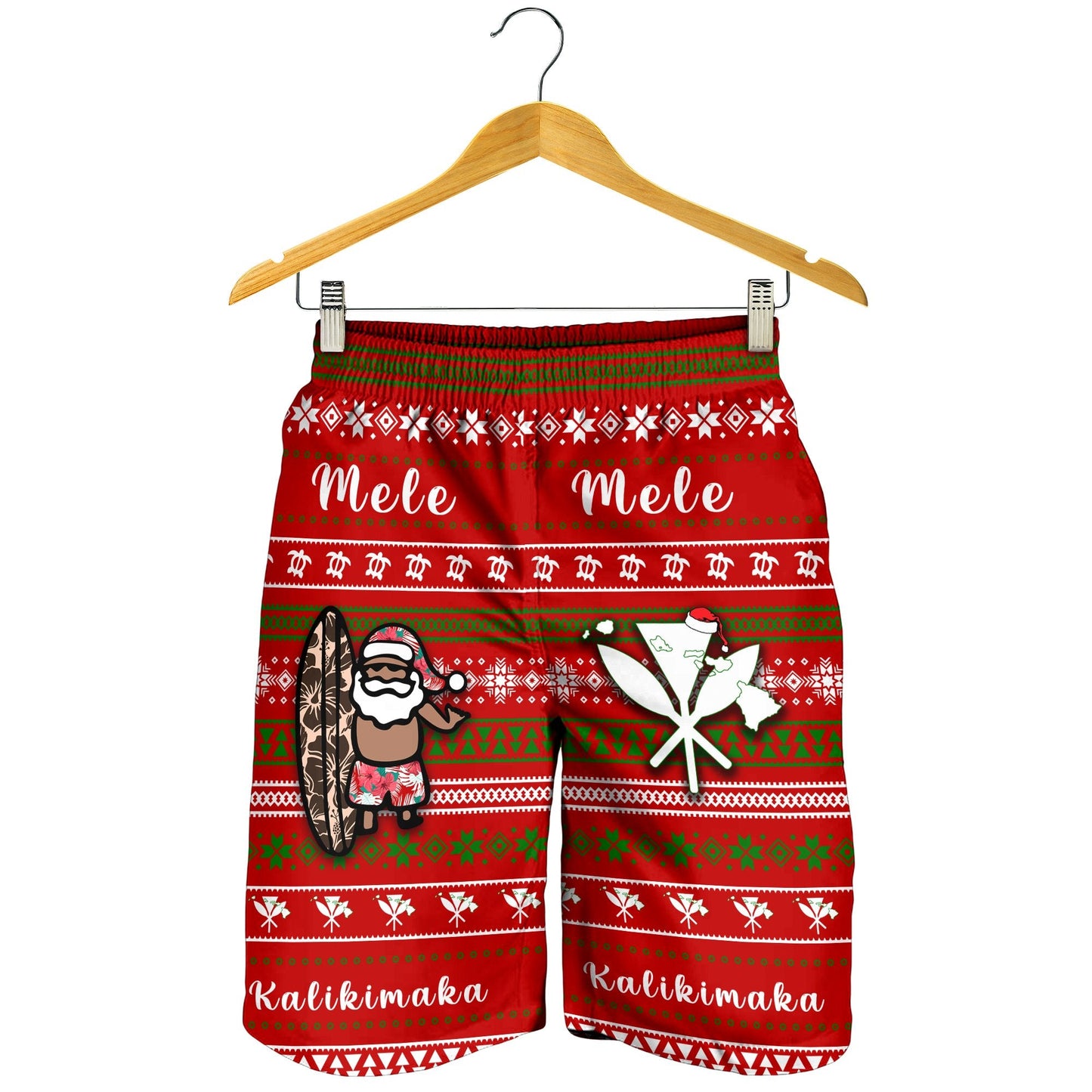 Hawaii Weihnachten Weihnachtsmann Surf Bermudas Shorts für Herren - Fun Style - AH